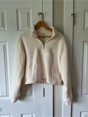 Salt Project Alpine Pullover Half-Zip Cream Sherpa